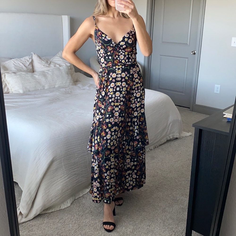 Floral print maxi dress